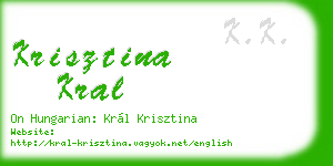 krisztina kral business card